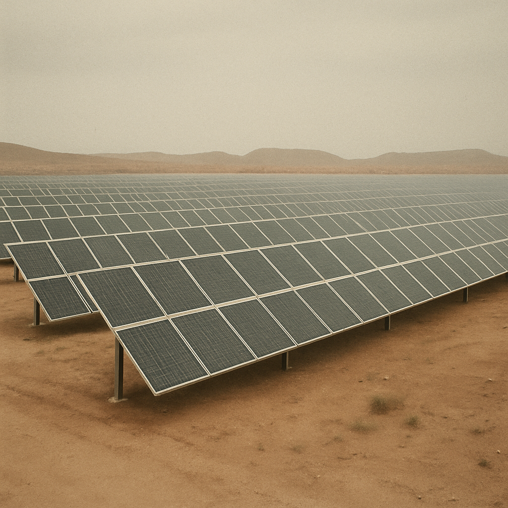 Solar panels on rooftop
