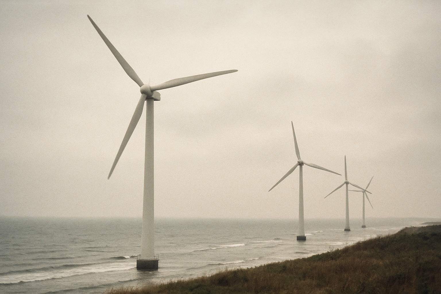 Wind turbines in desert